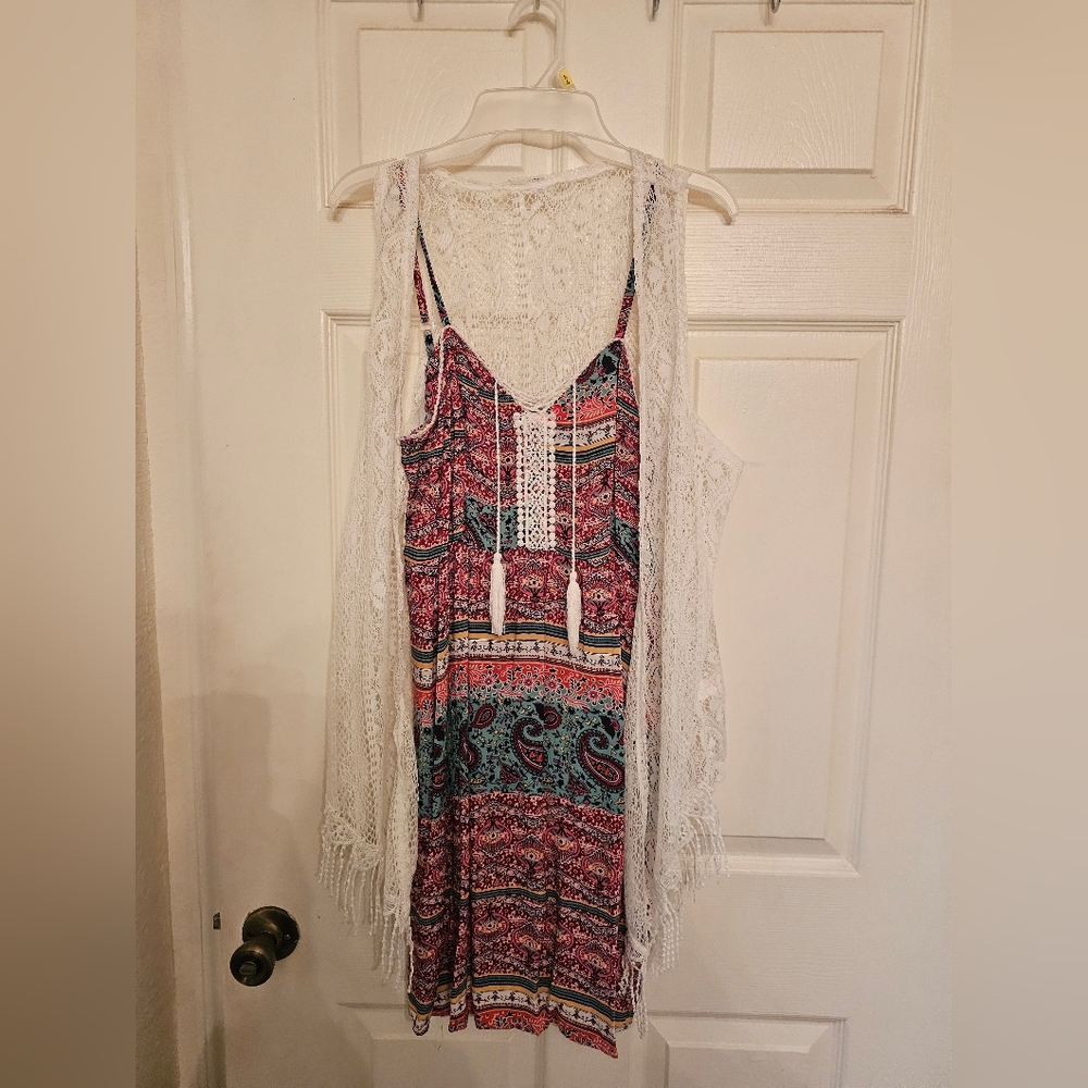 Bohemian Paisley Lace Vest